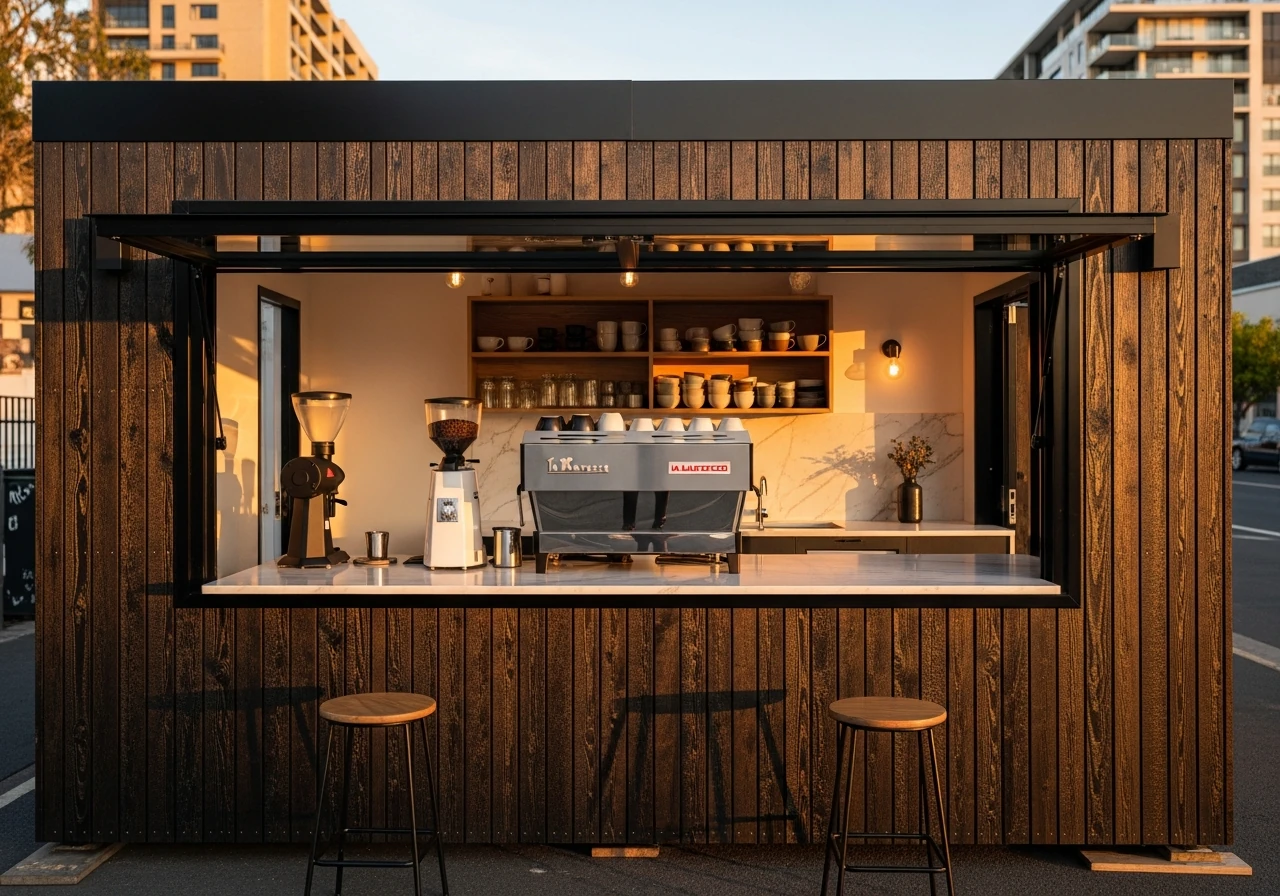 Comercial coffee popup