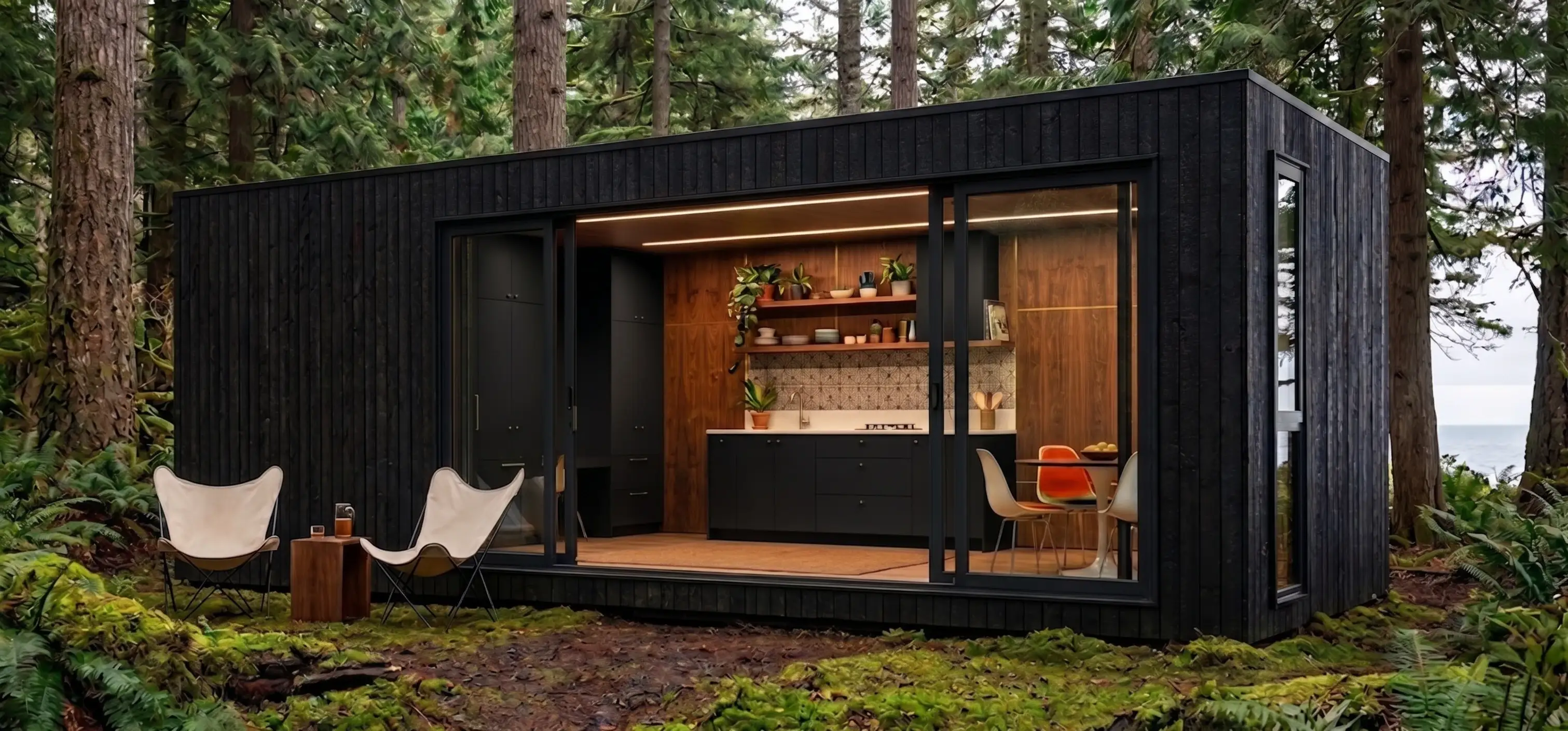 Suite glamping bosque litoral mariposa lateral