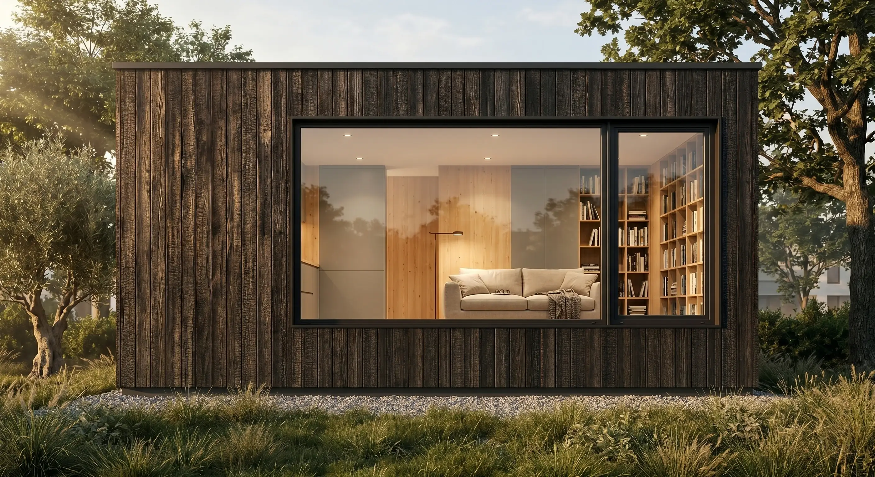 Suite modulo salon biblioteca jardin